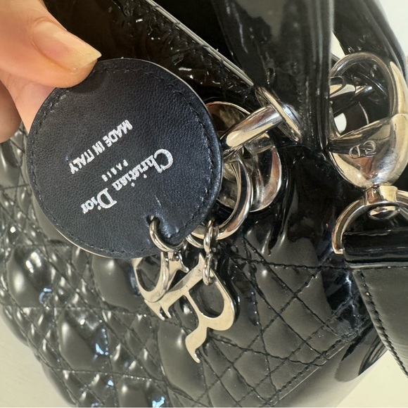 Christian Dior Lady Dior Medium patent bag authentic - Picture 3 of 12